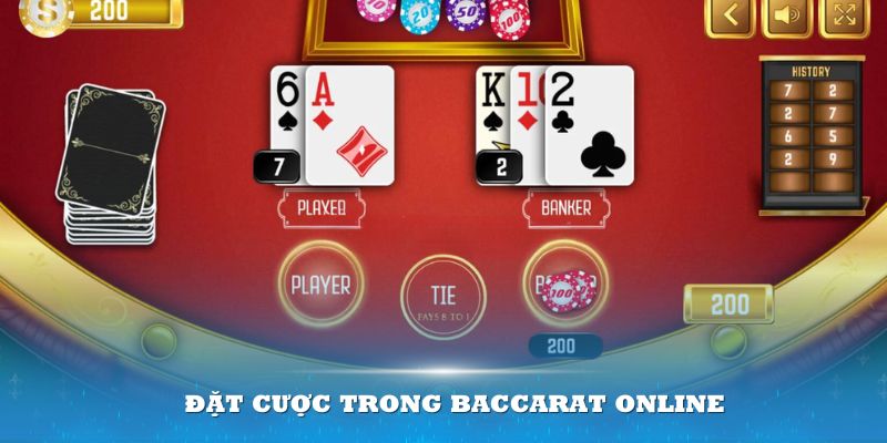 Đặt cược trong Baccarat online vô cùng dễ dàng